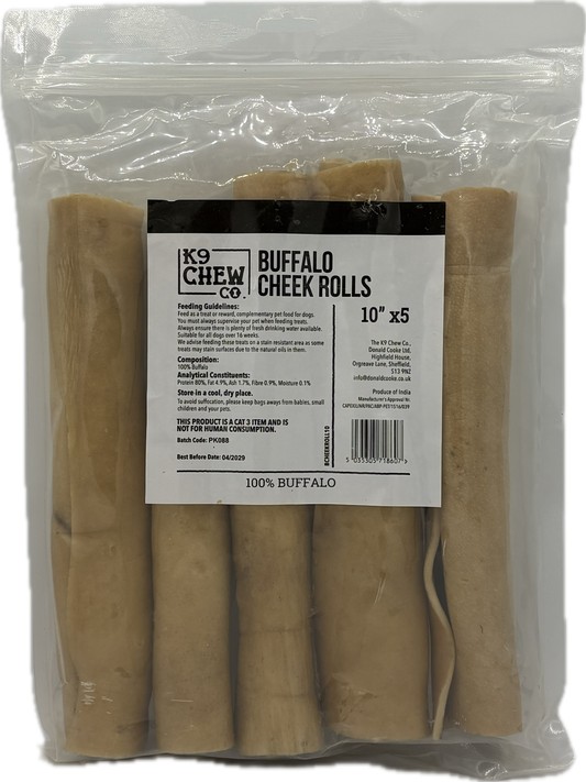 Buffalo Cheek Rolls 10” x 5