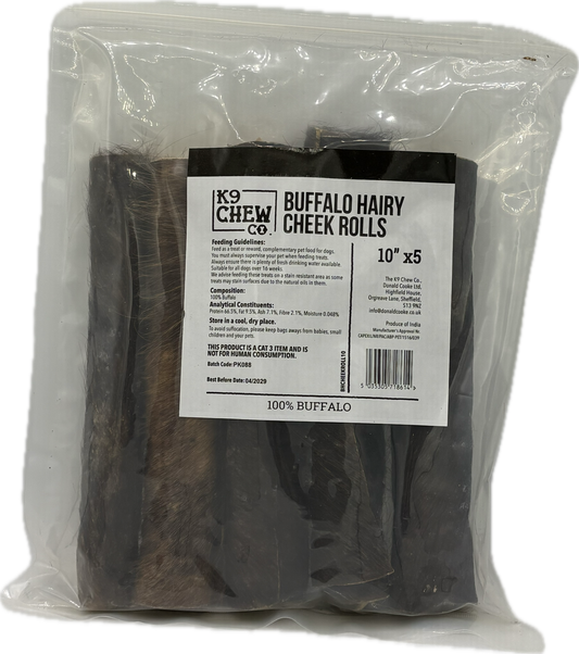 Buffalo Hairy Cheek Rolls 10” x 5