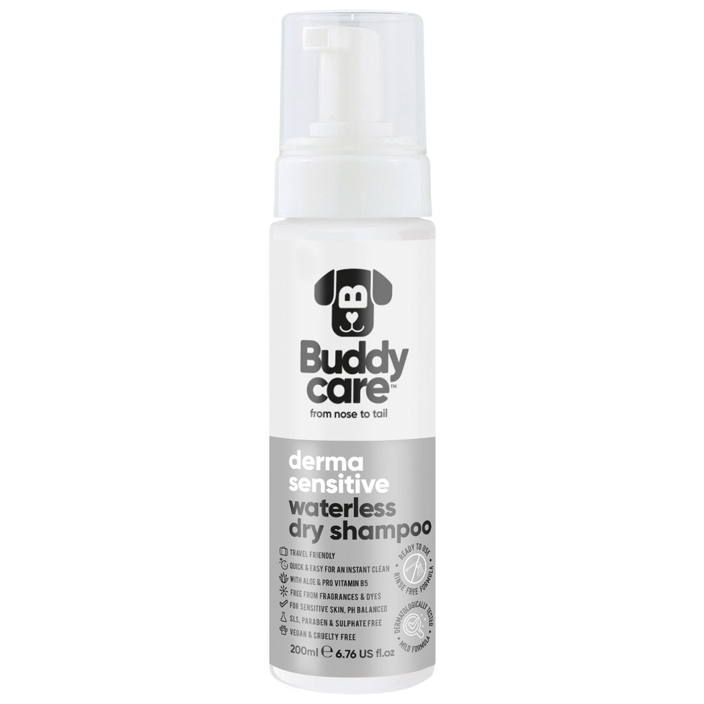 Buddycare Waterless Shampoo Derma Sensitive 200ml