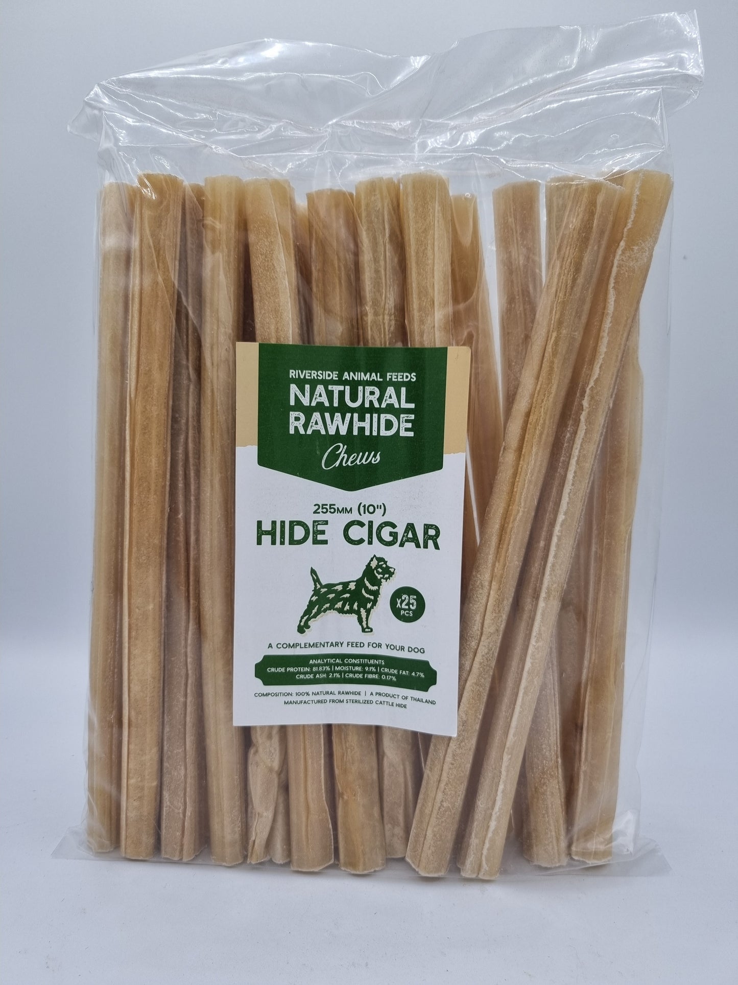 Rawhide 10" Cigars 15mm 25 pack