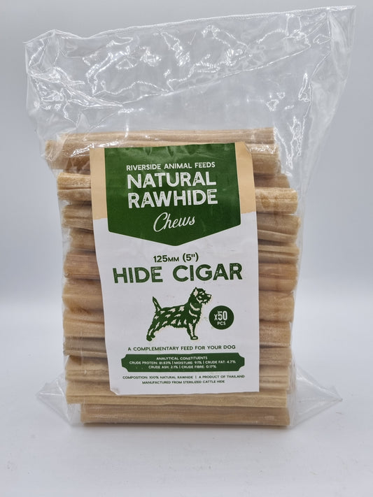 Rawhide 5" Cigars 15mm 50 pack