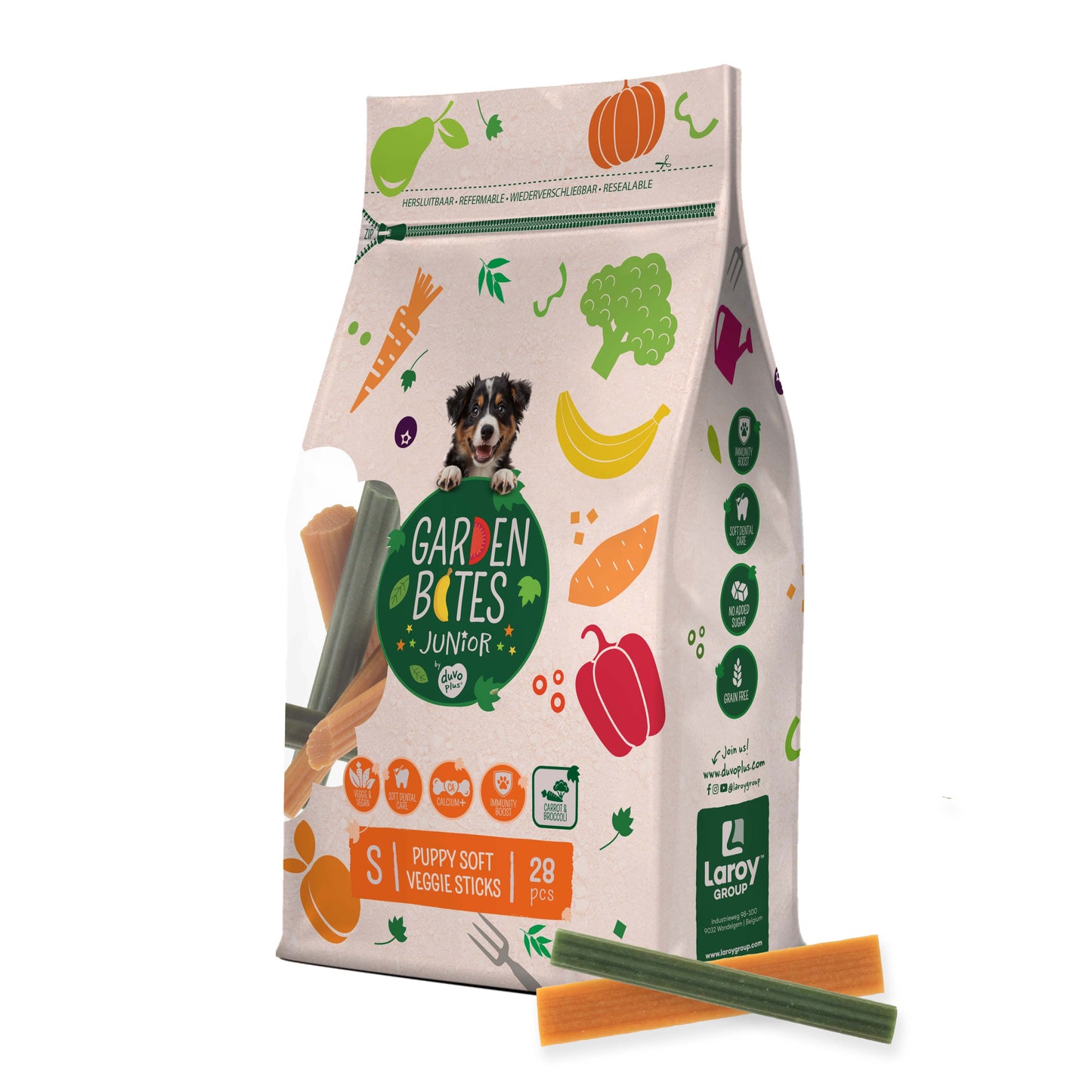 GB Bag Puppy Soft Veggie Sticks Small 28 pack