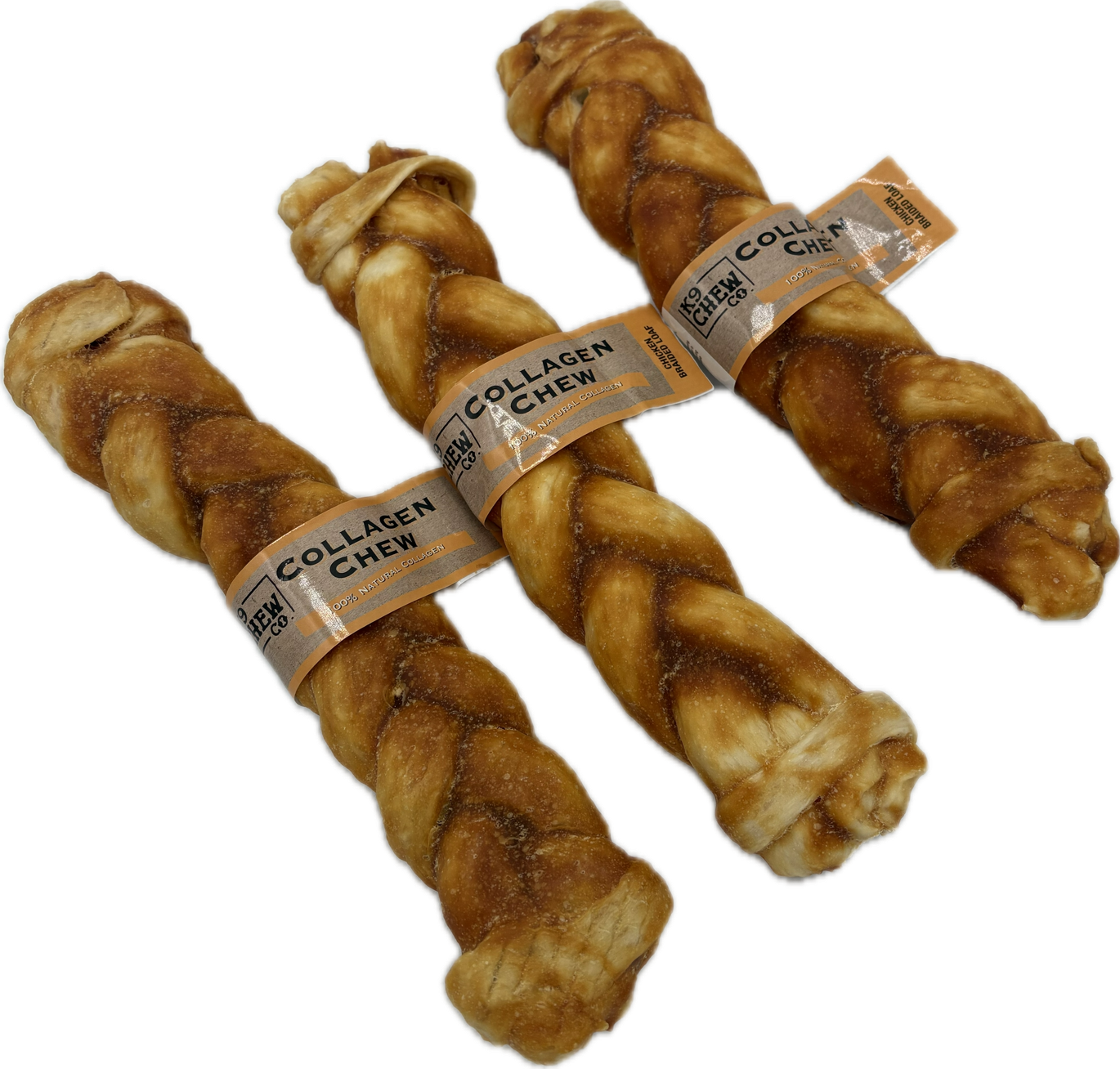 Meaty Snacks Collagen Braided Loaf pack of 10 (approx. 25cm long)