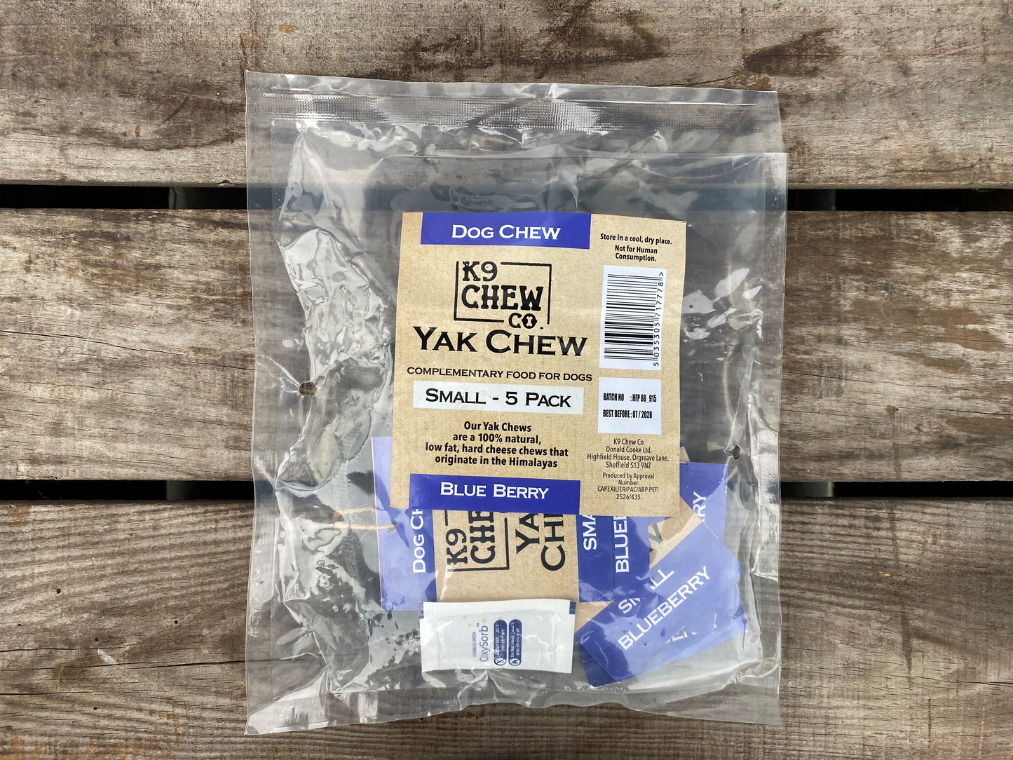 Yak Chew Blueberry 5 pack