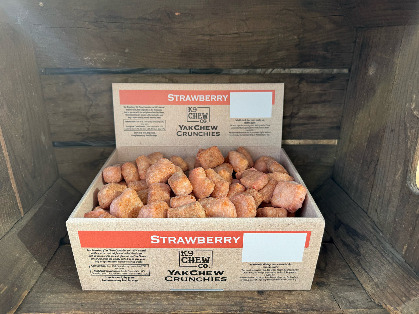 Yak Chew Crunchies 500g Strawberry