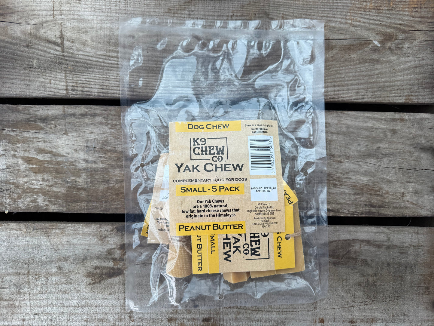 Yak Chew Peanut Butter 5 pack