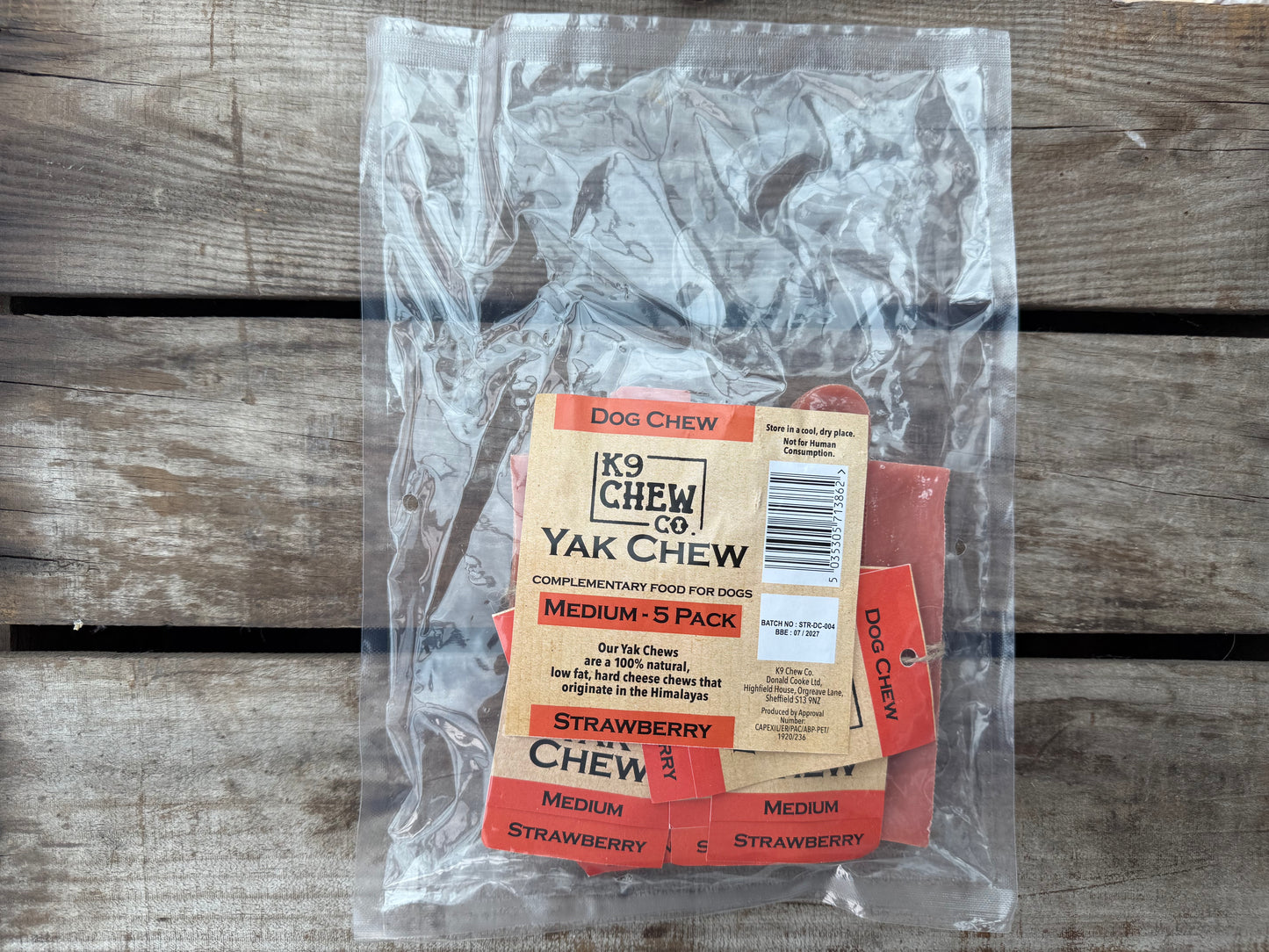 Yak Chew Strawberry 5 pack
