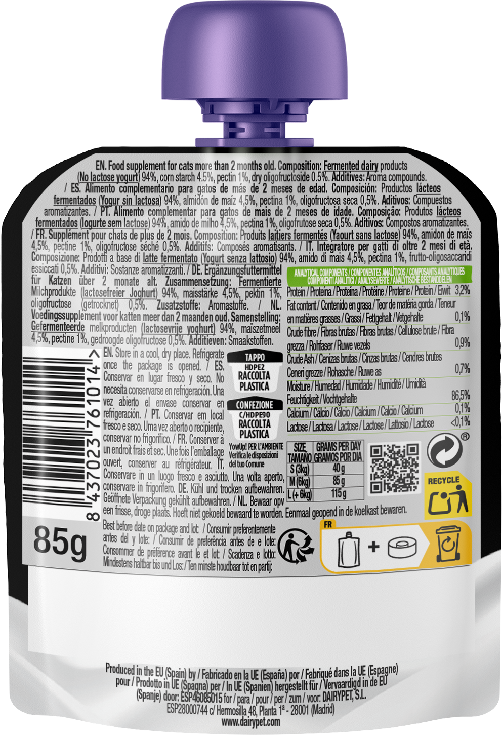 YowUp Cat Yogurt Prebiotics 85g 10 pack