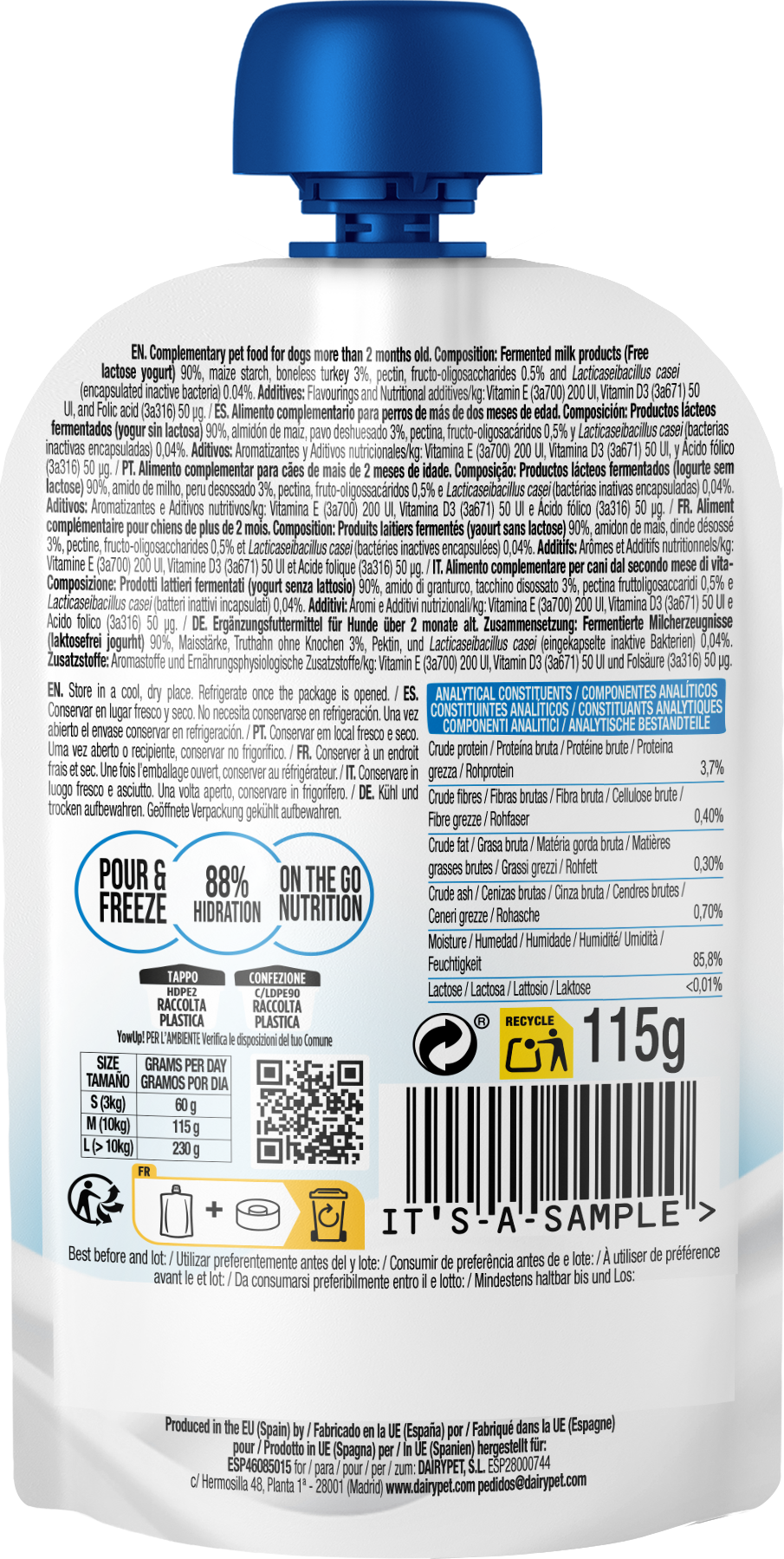 YowUp Dog L.Casei Probiotics 115g 10 pack